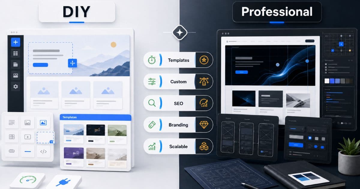 DIY website builders compared with professional web design for South African businesses