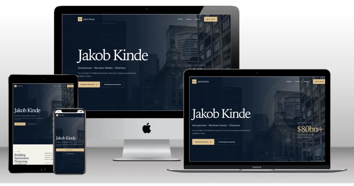 Jakob Kinde website preview